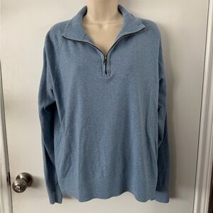 Blue Quarter-Zip Sweater M